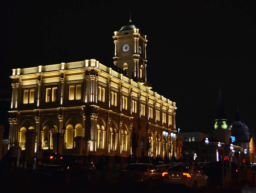 Подсветка Ленинградского вокзала