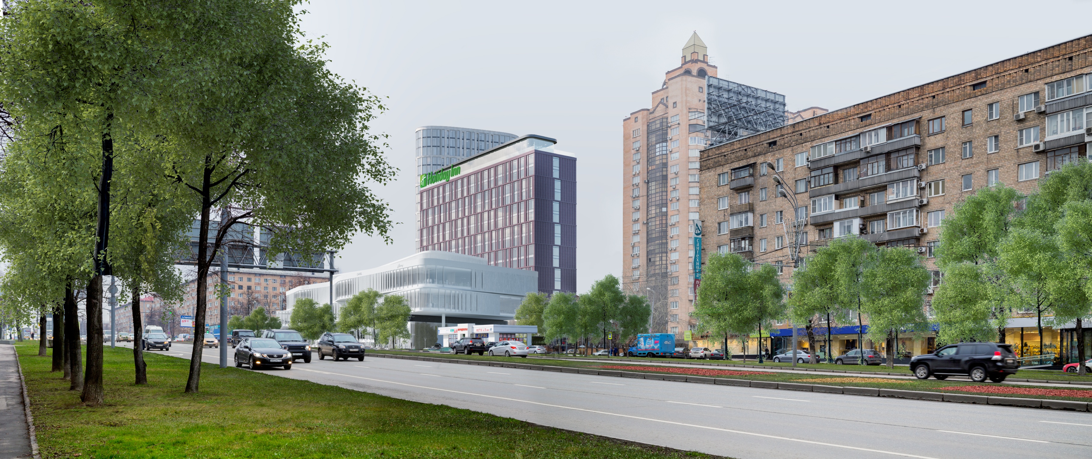 Проект гостинично-торгового центра на Ленинском, 38, ADM Architects