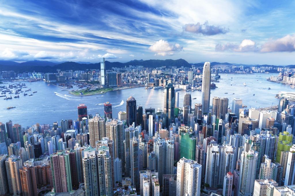 Гонконг, вид на залив Виктория