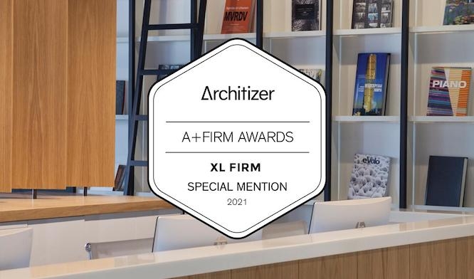 Бюро АПЕКС было отмечено как одна из лучших компаний XL в конкурсе A+Firm Awards от Architizer