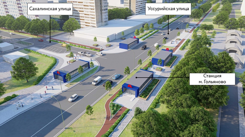 Две автомобильные парковки появятся вблизи новой станции метро «Гольяново»