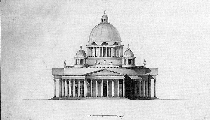 Проект храма Христа Спасителя, архитектор А.И. Мельников, 1831 год